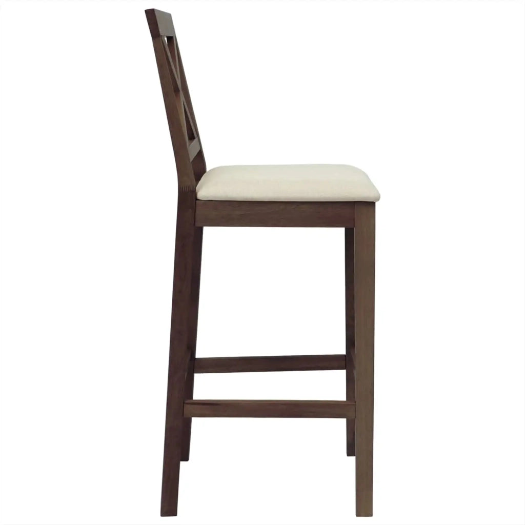 Sgabello da bar 2 pz Marrone chiaro e Beige 42047607