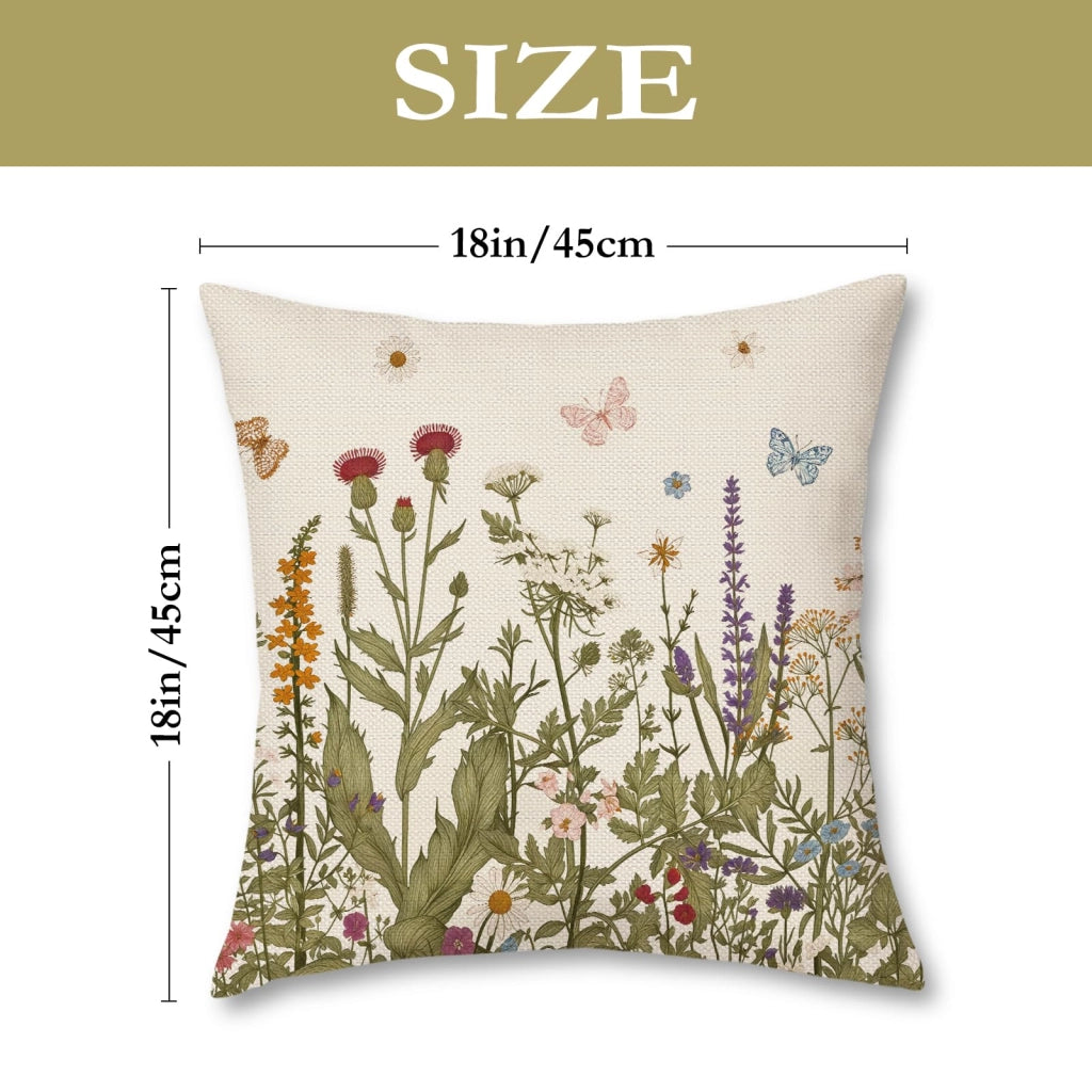 Set di 2 federe decorative a forma di fiori, 45x45 cm, per divano, ideali per la decorazione primaverile