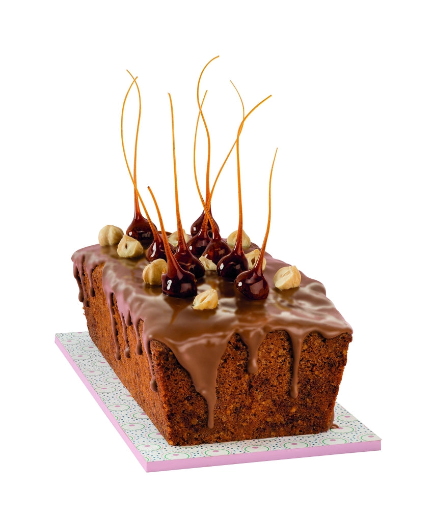 Stampo per panettone/colomba da 25 cm, design retrò, rosa/avorio, con rivestimento antiaderente