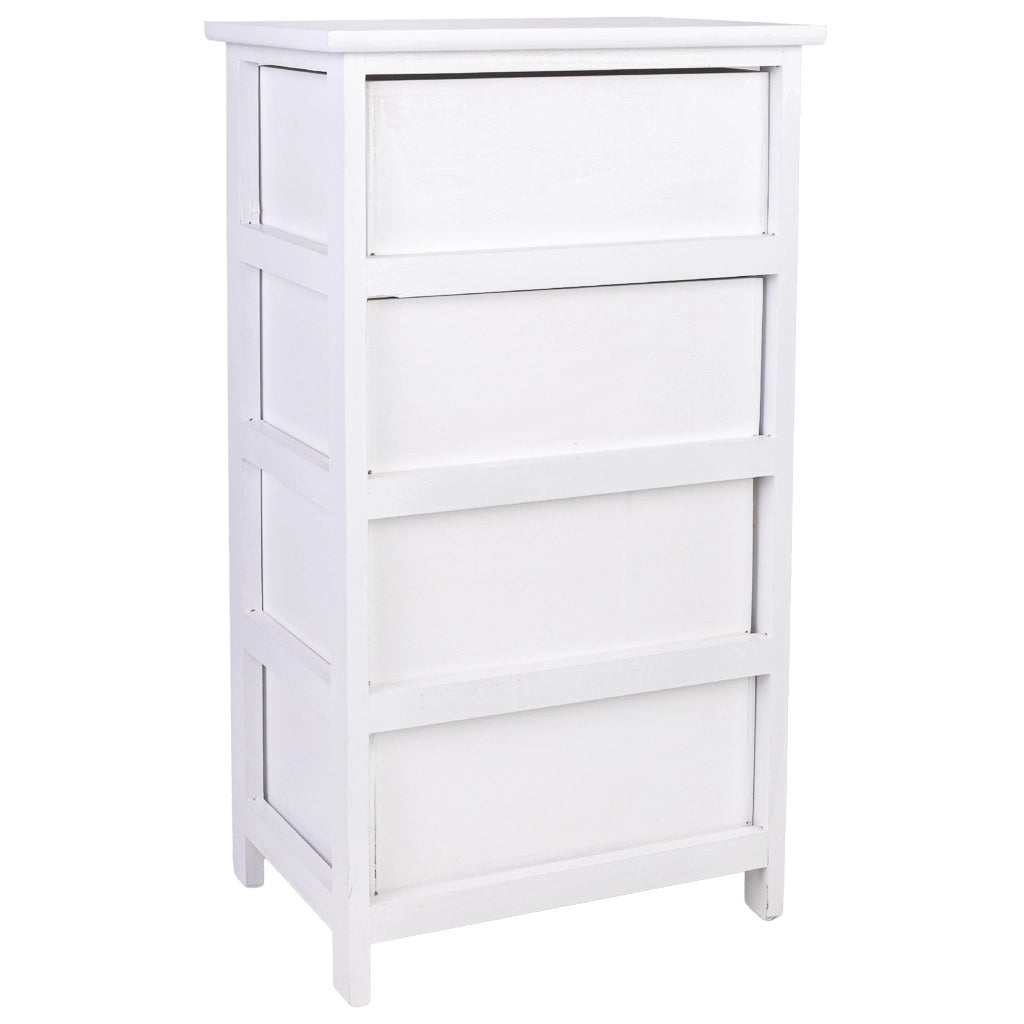 Cassettiera in legno 40x29x73h cm bianca