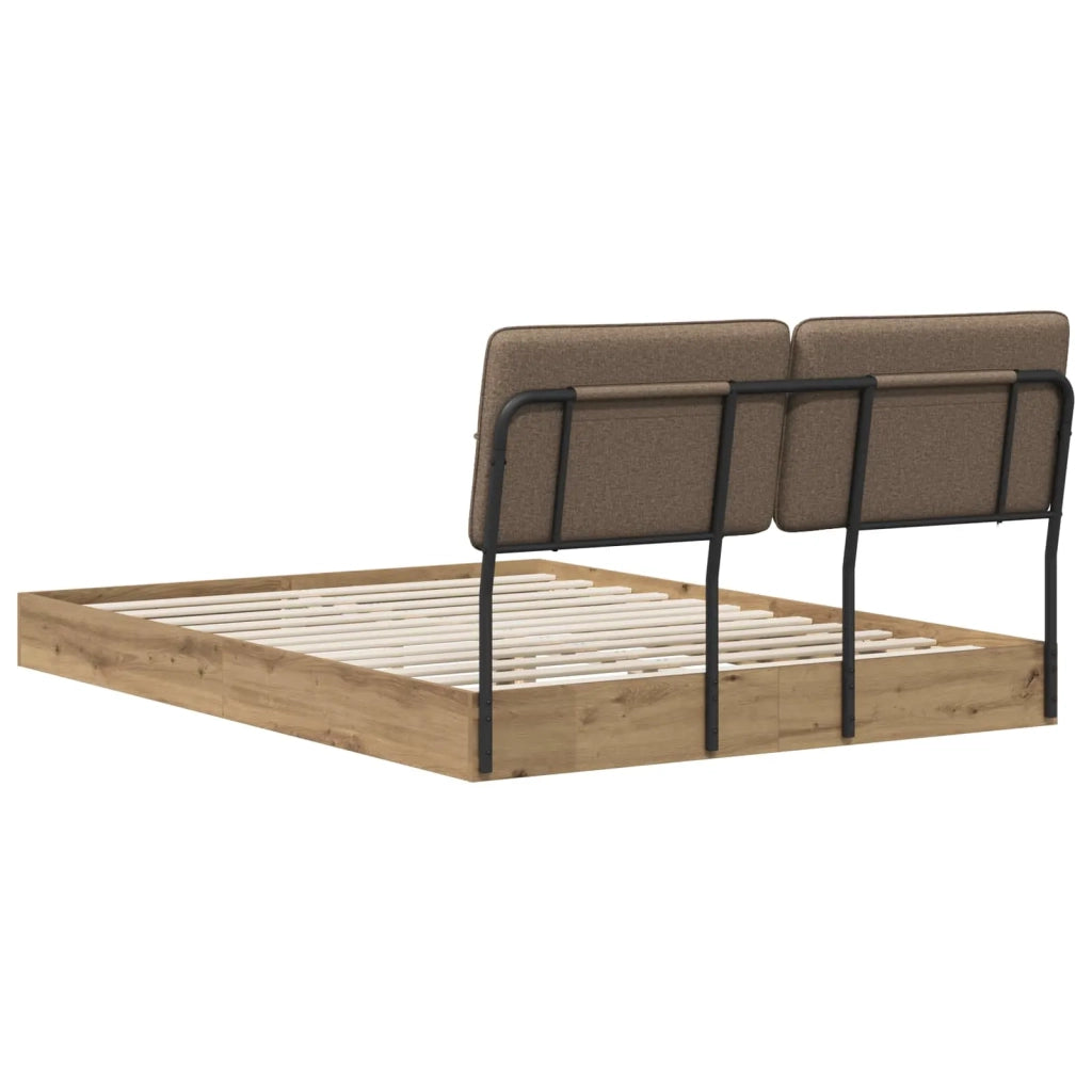 Letto matrimoniale con testiera Rovere Artisan e Tortora 8003108