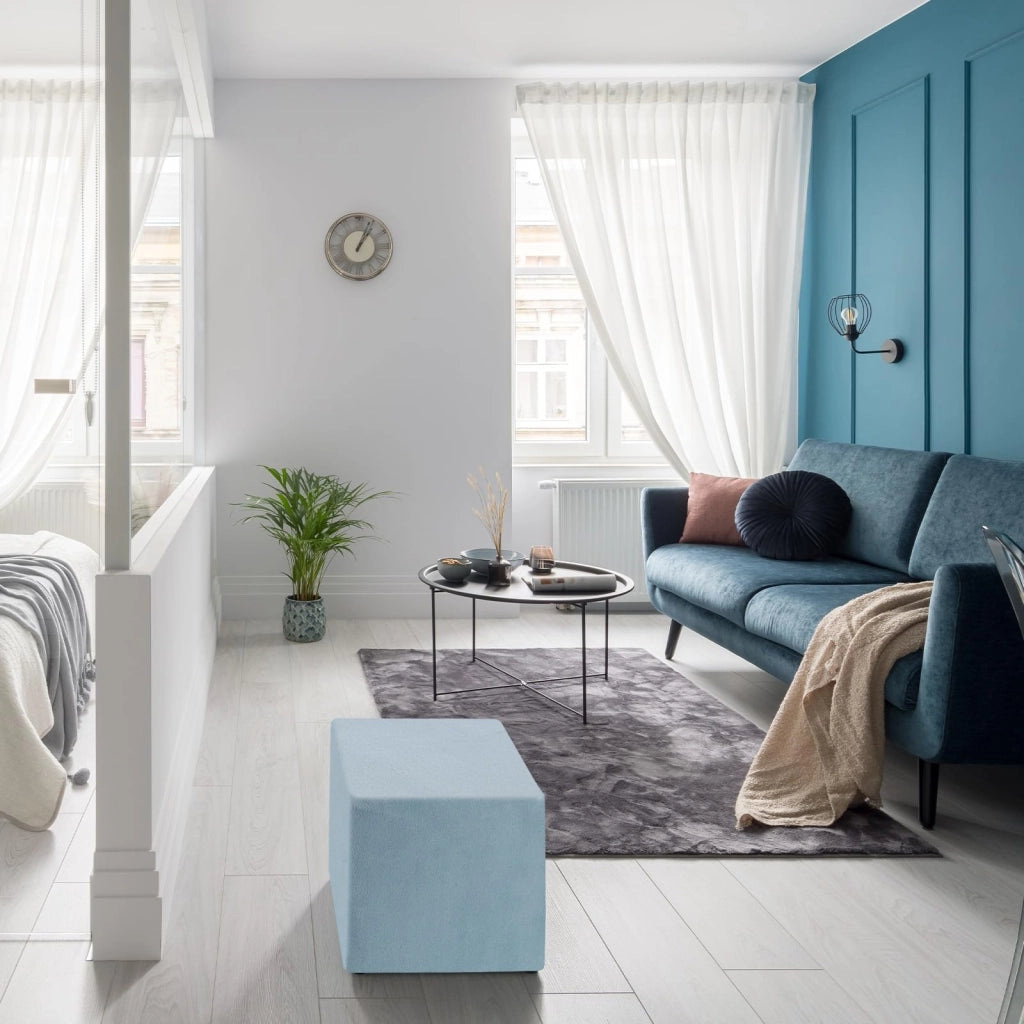 Copertura elastica per pouf, forma quadrata, dimensioni 88,9-111,8 cm, colore grigio chiaro