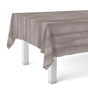 Tovaglia in vinile, effetto legno, color marrone, 140x140 cm
