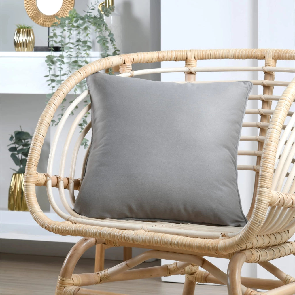 Cuscino Oxford, 45x45x15 cm, color salvia, 100% cotone, morbido