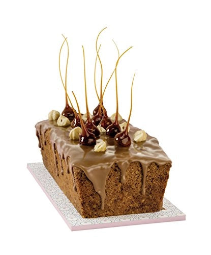 Stampo per panettone/colomba da 25 cm, design retrò, rosa/avorio, con rivestimento antiaderente