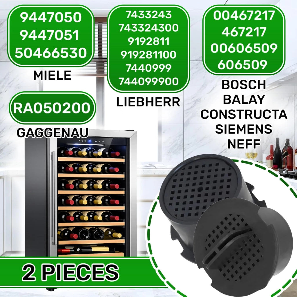 Filtri a carbone attivo per frigorifero, 2 pezzi, diametro 51 mm, colore nero