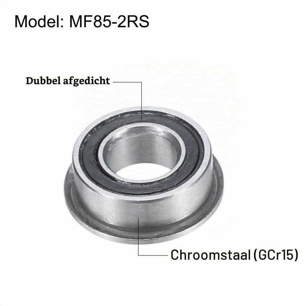 4 cuscinetti a sfera con flange, serie MF85-2RS, dimensioni 5x8x2,5 mm