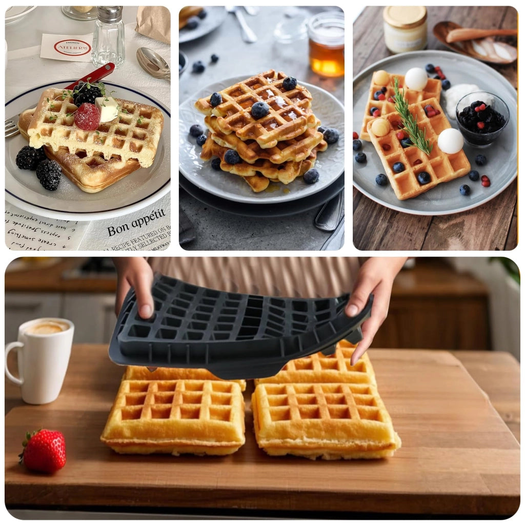 Set di 2 stampi in silicone per waffle, compatibili con Philips Airfryer 3000