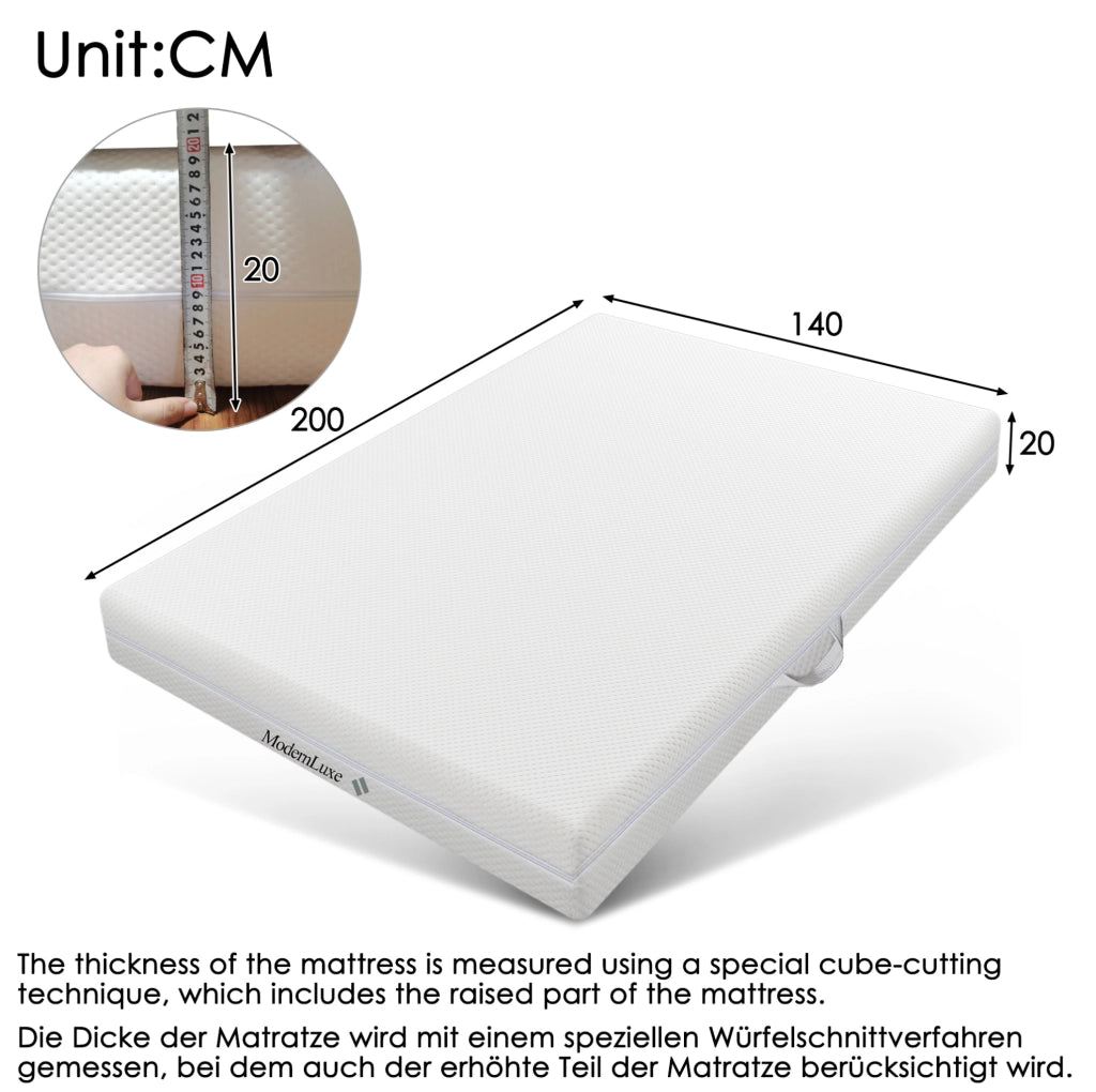 Letto contenitore imbottito 140x200 beige in lino con LED e USB-C, materasso incluso