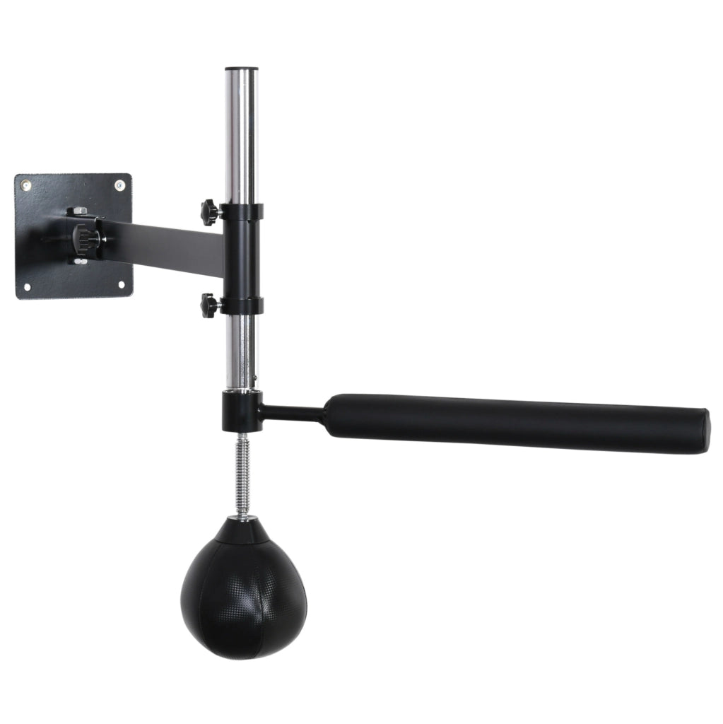 Attrezzo da boxe a parete con punching ball e barra reflex a 360°