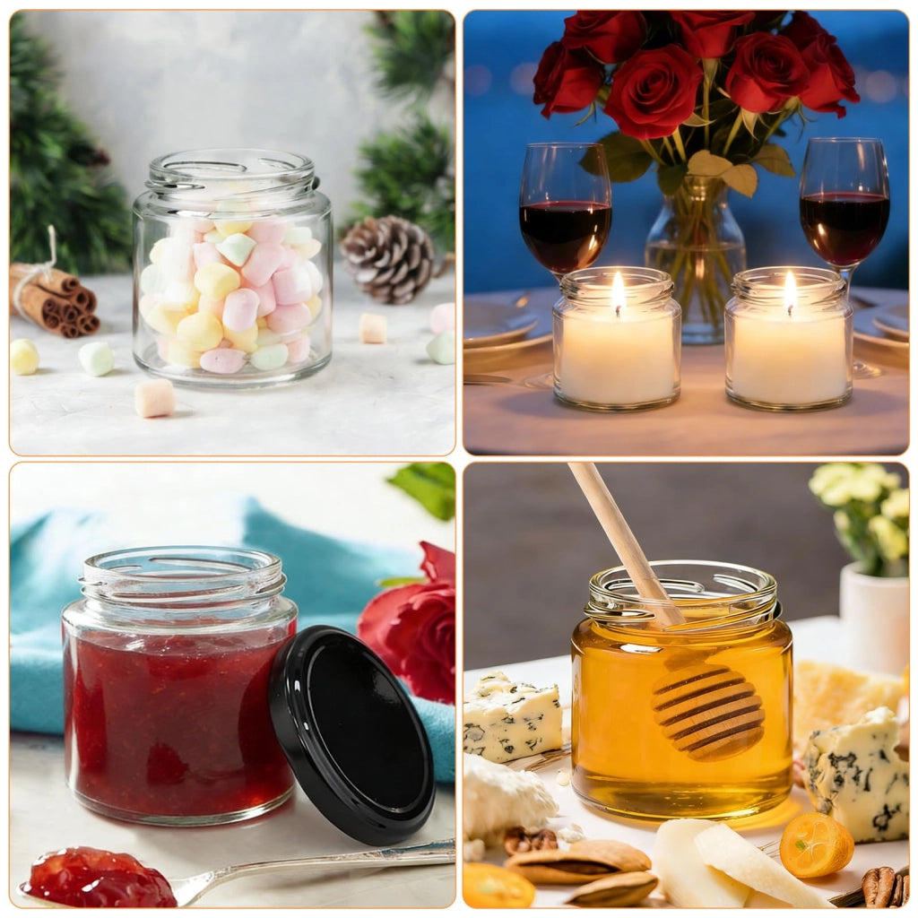 Set di 12 vasetti per marmellata, capacità 150 ml, ermetici, in vetro, senza BPA