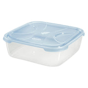 CONTENITORE QUADRO IN PLASTICA 'FRIGO BOX' lt7 cm 31x31xh.10,6 acqua trasp.