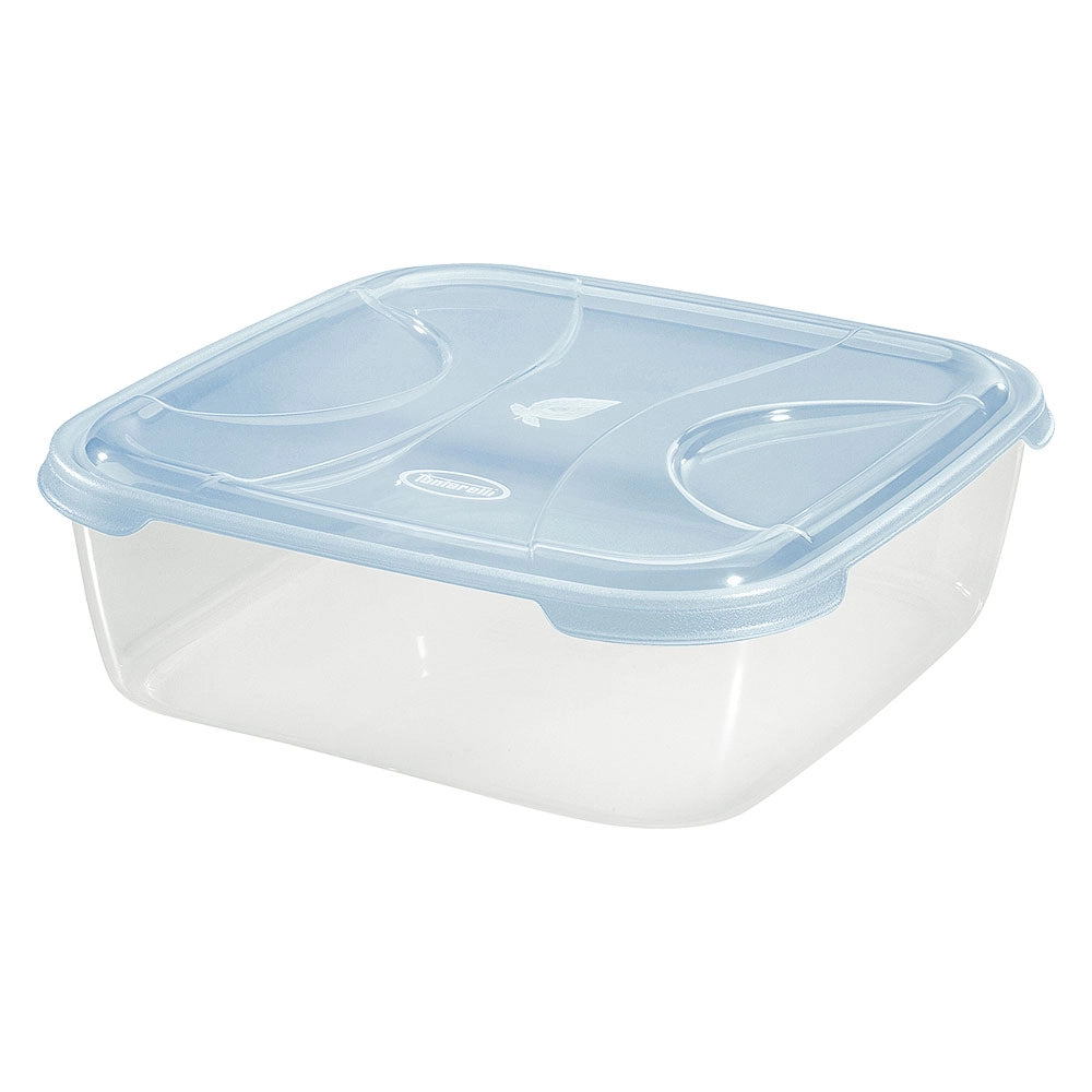 CONTENITORE QUADRO IN PLASTICA 'FRIGO BOX' lt7 cm 31x31xh.10,6 acqua trasp.