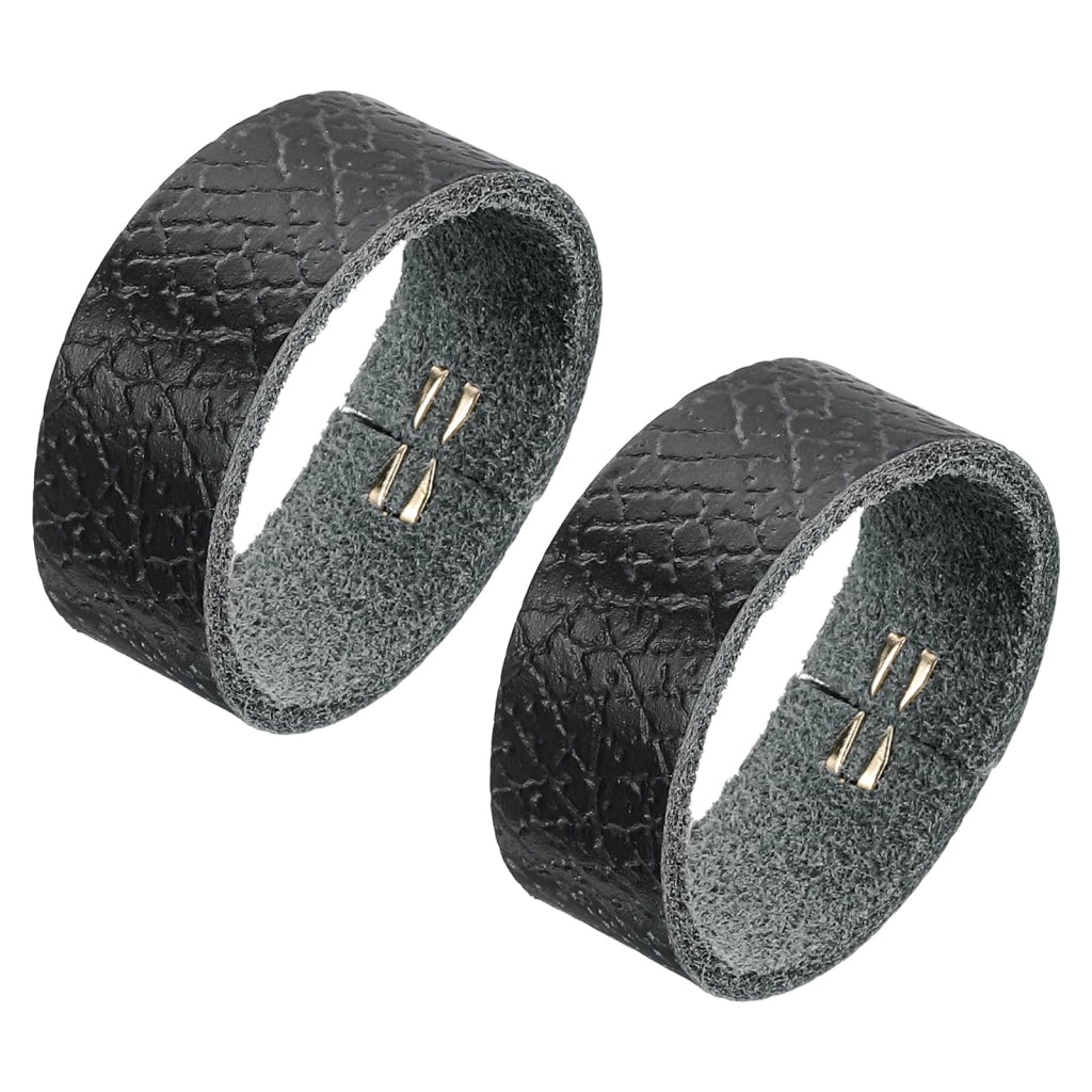 2 supporti per cinture in pelle, neri, circonferenza di 9,5 cm