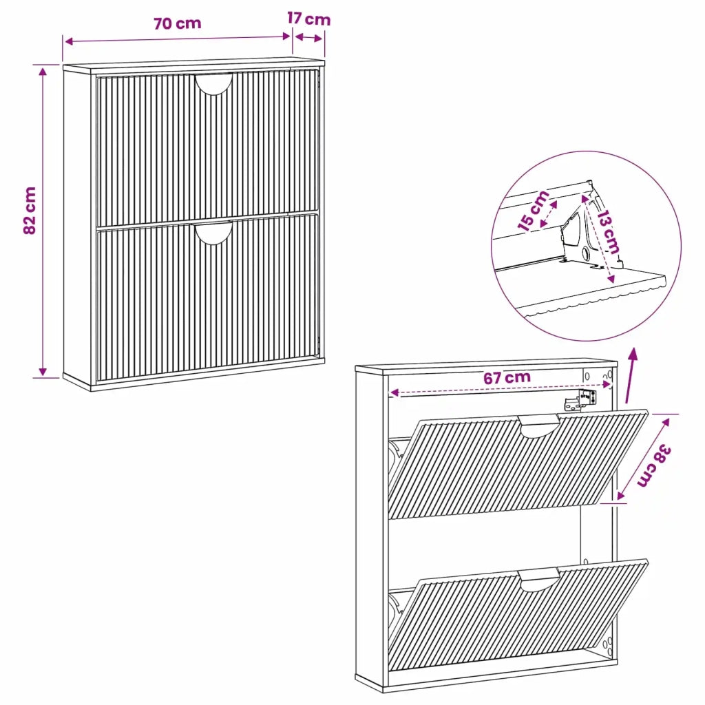Mobile per scarpe VENRAY 70 x 17 x 82 cm Legno ingegnerizzato 8020067
