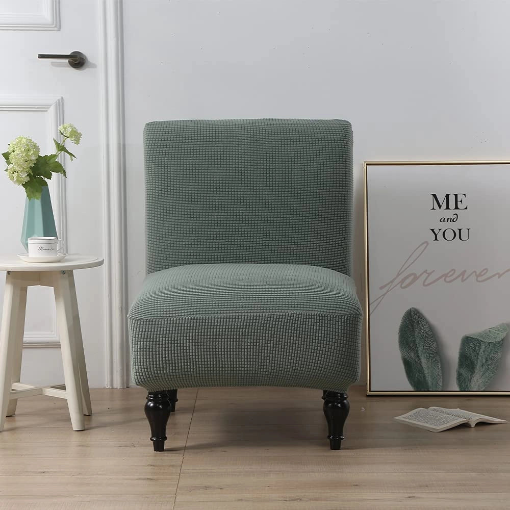 Copertura elastica per poltrona senza braccioli, per una persona, colore verde