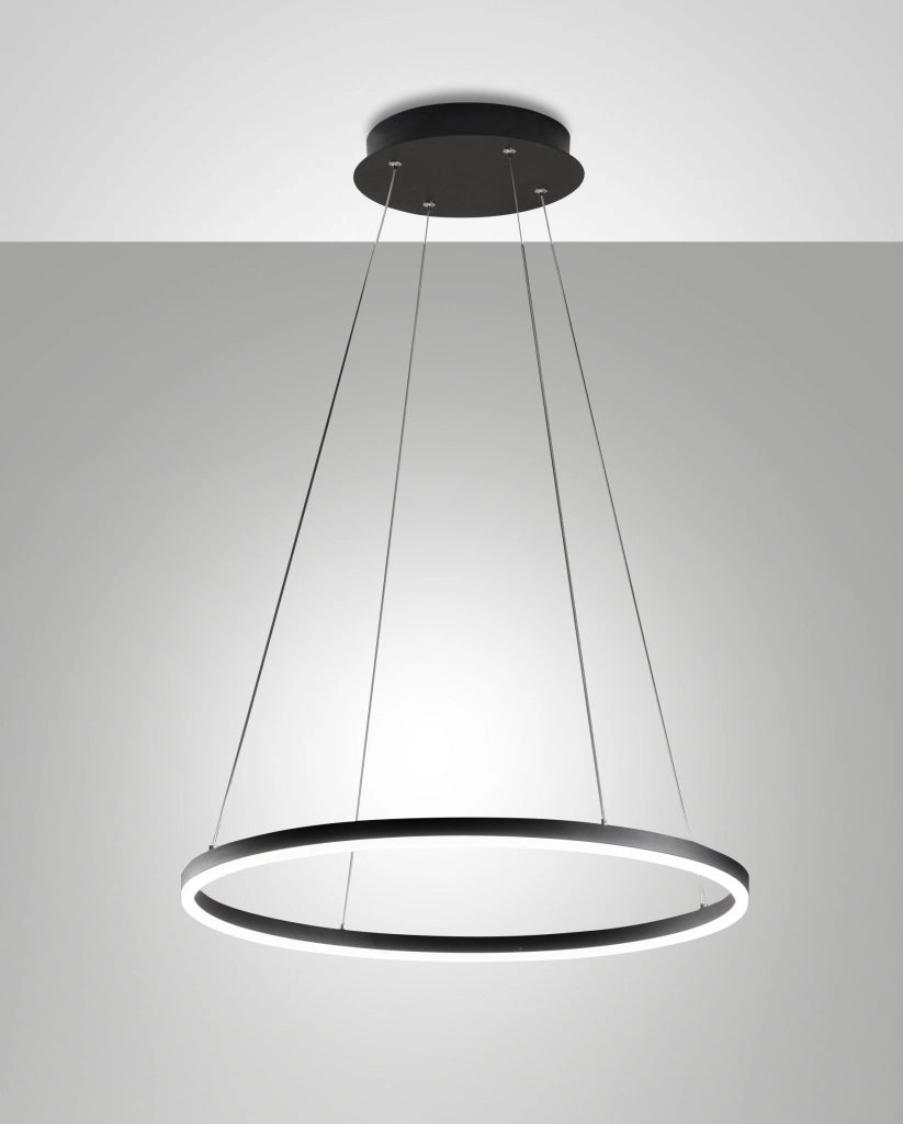 Lampada a Sospensione Giotto Fabas Luce 36W LED Dimmerabile Nero