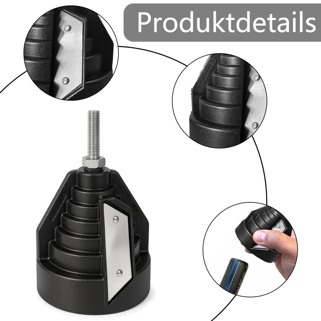 Raschietto per tubi in plastica, adatto per tubi da 20 a 63 mm, con 3 lame di ricambio