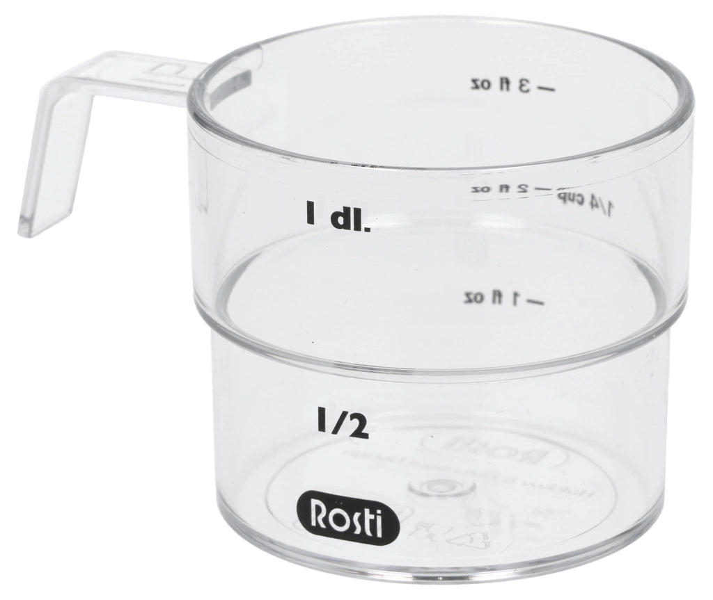 Set da tavola da 3 pezzi, trasparente, capacità 1 litro, realizzato in SAN, resistente al calore