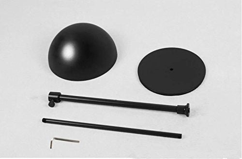 Porta cappelli regolabile in metallo, colore nero, altezza da 28 a 46 cm
