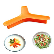 Divisori per piatti in silicone, 3 pezzi, flessibili, color arancione