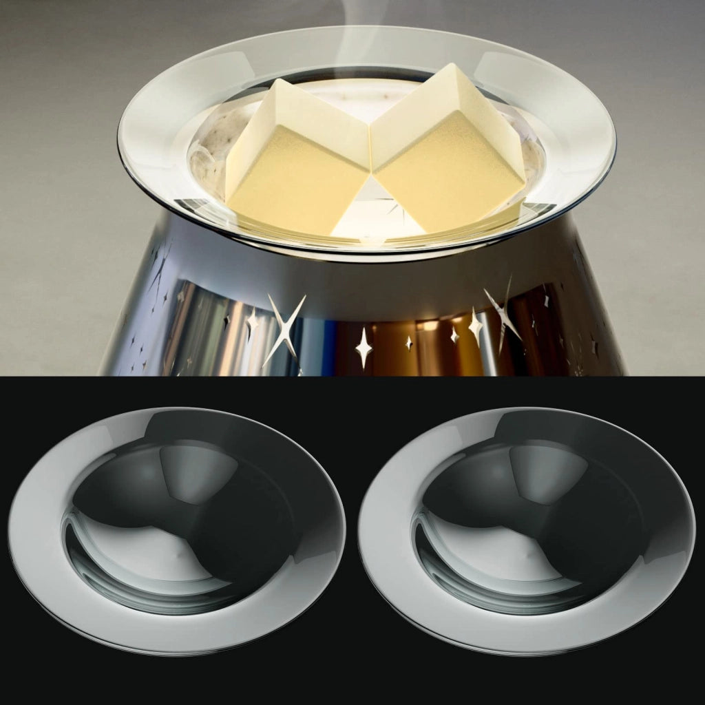 Lampada profumata elettrica, effetto fuochi d'artificio 3D, vetro, confezione da 2 pezzi