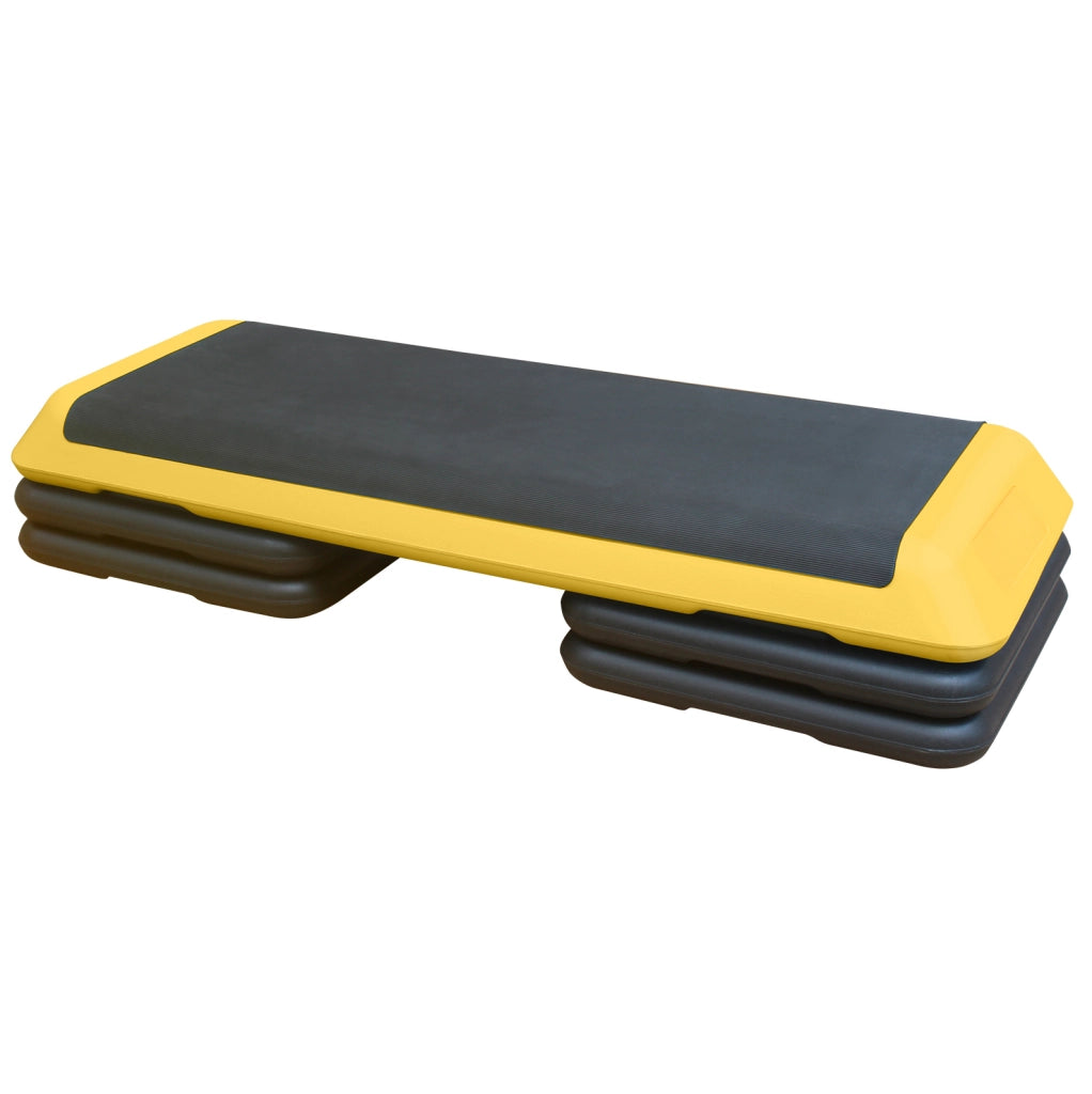 Pedana per step aerobico regolabile, 110 cm, gialla