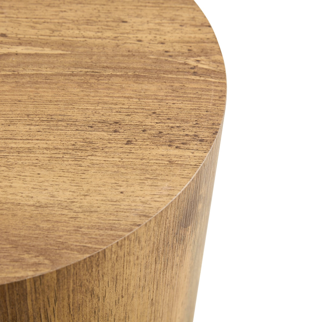 Tavolino da caffè rotondo effetto legno Ø 30 cm