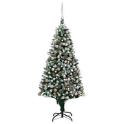 Albero di Natale Artificiale con LED e Set di Palline e Pigne 240 cm 3077619