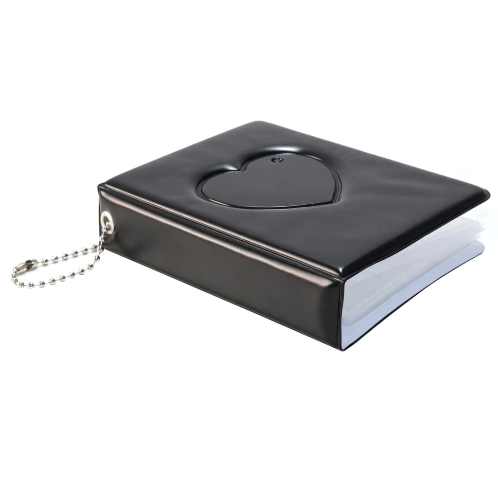 Mini album fotografico a forma di cuore, in PVC, dimensioni 11x8,2x2,5 cm, con 16 tasche