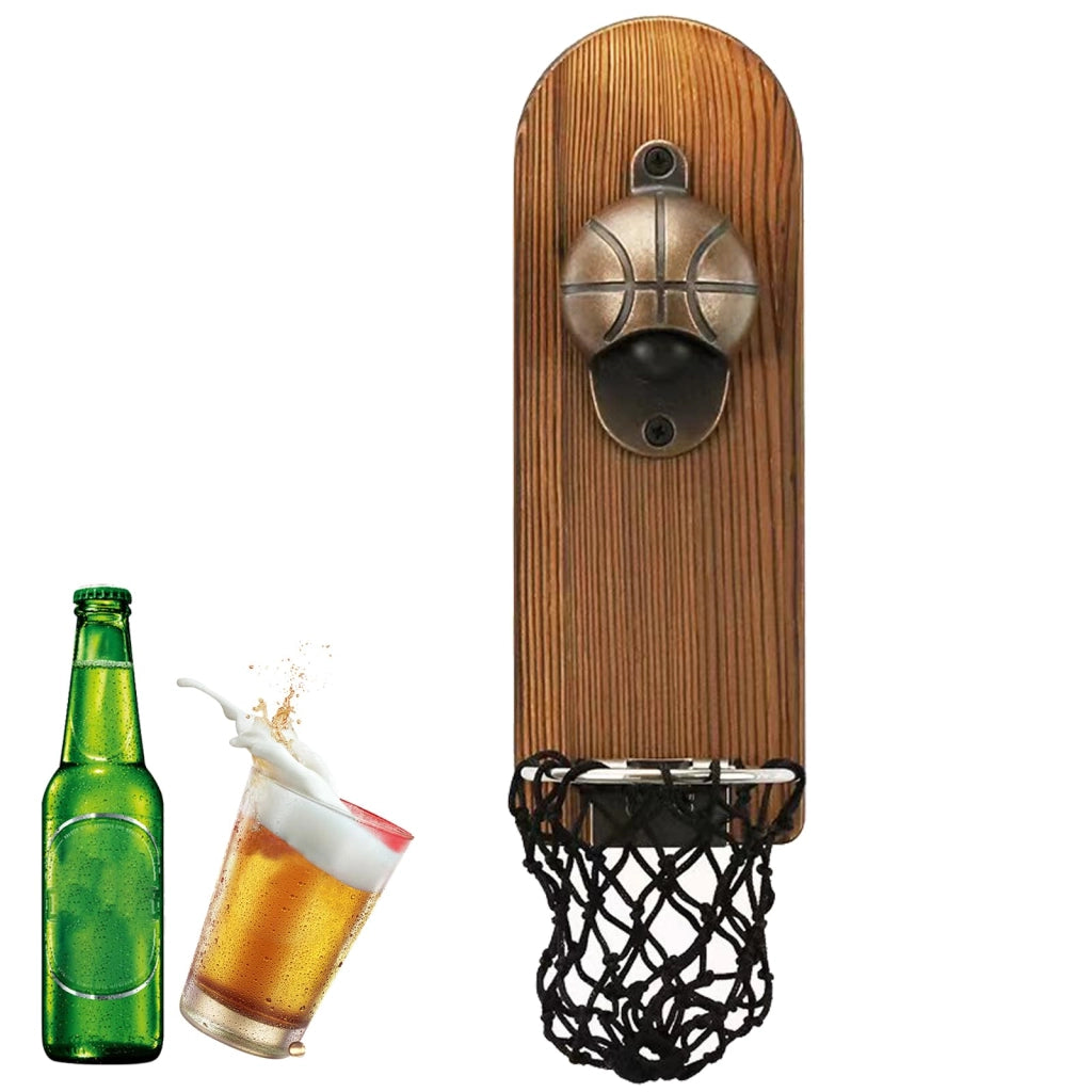 Apertiscatore a forma di bacchetta con magnete, in legno vintage, 23 cm