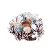 Portacandele multicolore, in plastica espansa, dimensioni 16x16x7 cm