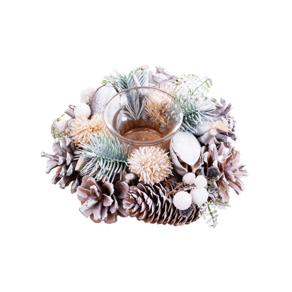 Portacandele multicolore, in plastica espansa, dimensioni 16x16x7 cm