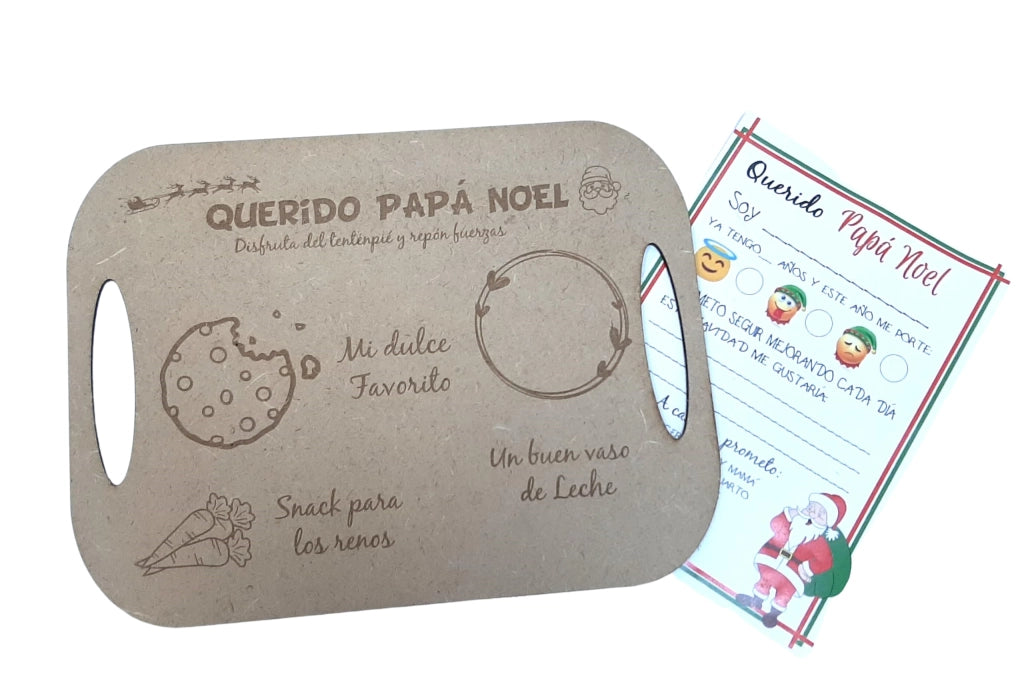Tabellone per la Befana e Babbo Natale, 29x22 cm, in MDF