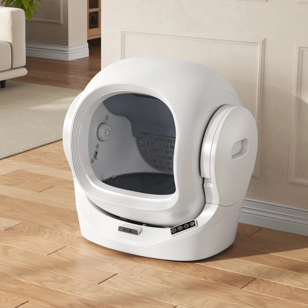Lettiera automatica per gatti con app, ABS e PC bianca 51.5 × 45.5 × 56.5 cm