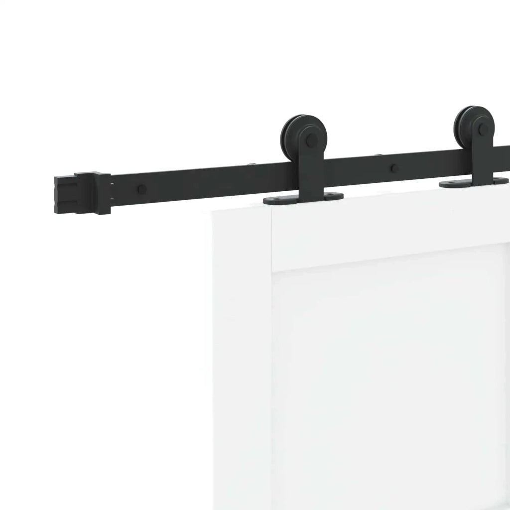 Porta scorrevole 83 x 211 cm Legno ingegnerizzato Bianco e Nero 3450021