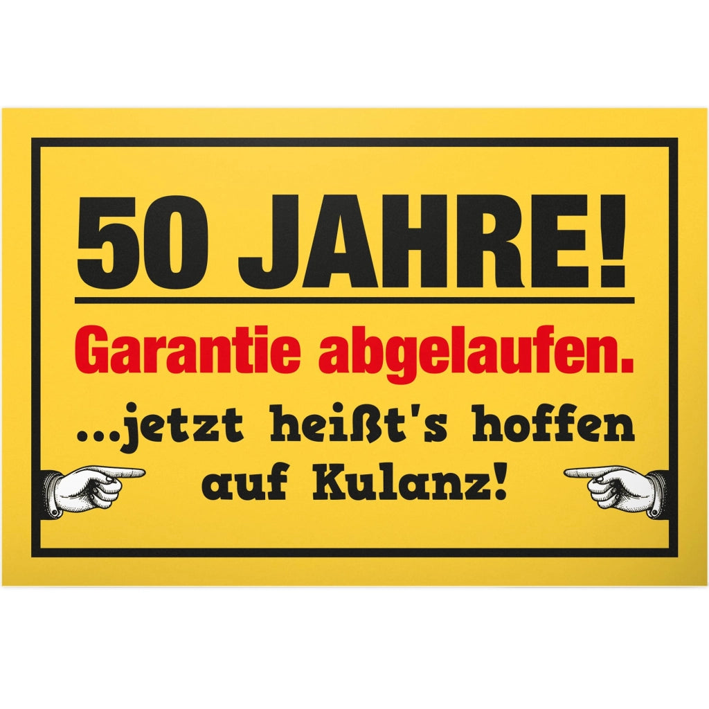 Cartello divertente per il 50° compleanno – 30 x 20 cm – idea regalo originale e spiritosa