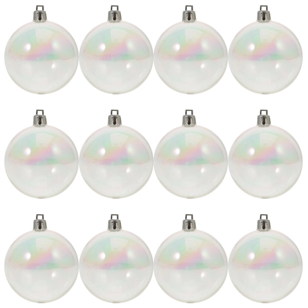 Palla di Natale, trasparente, arcobaleno, 6x6 cm, plastica, multicolore