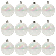 Palla di Natale, trasparente, arcobaleno, 6x6 cm, plastica, multicolore