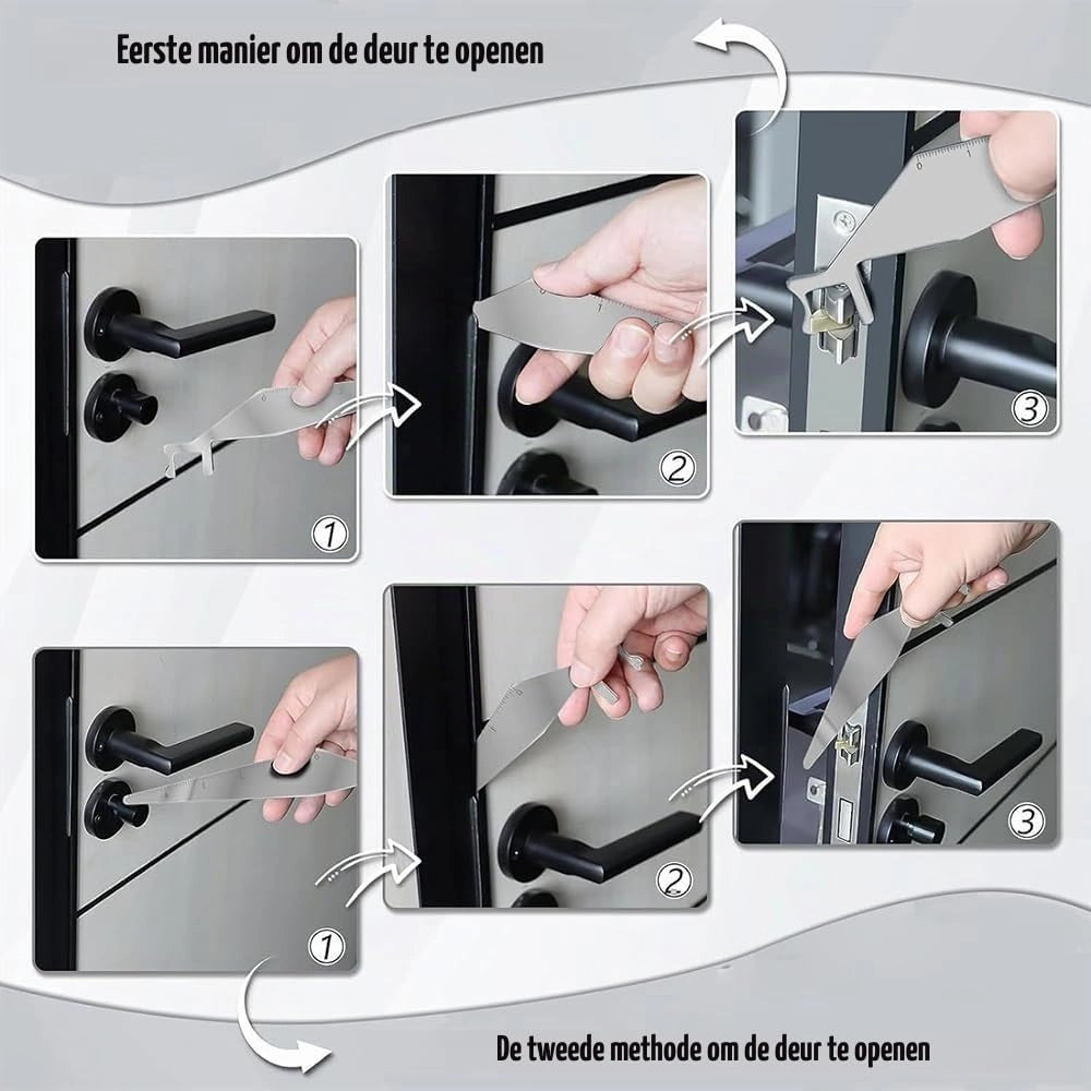 Set professionale di 2 strumenti per l'apertura di serrature, realizzati in acciaio elastico