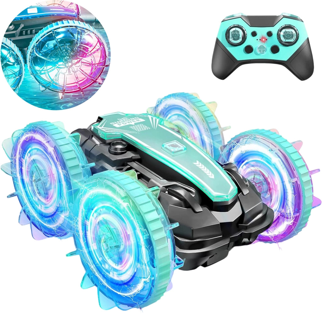Auto anfibia telecomandata impermeabile con luci RGB