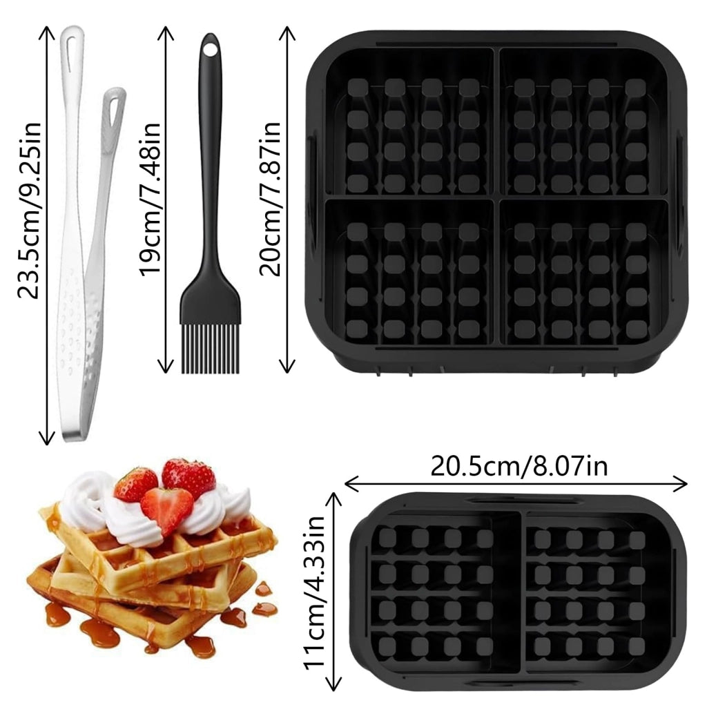 Set di 2 stampi in silicone per waffle, compatibili con Philips Airfryer 3000