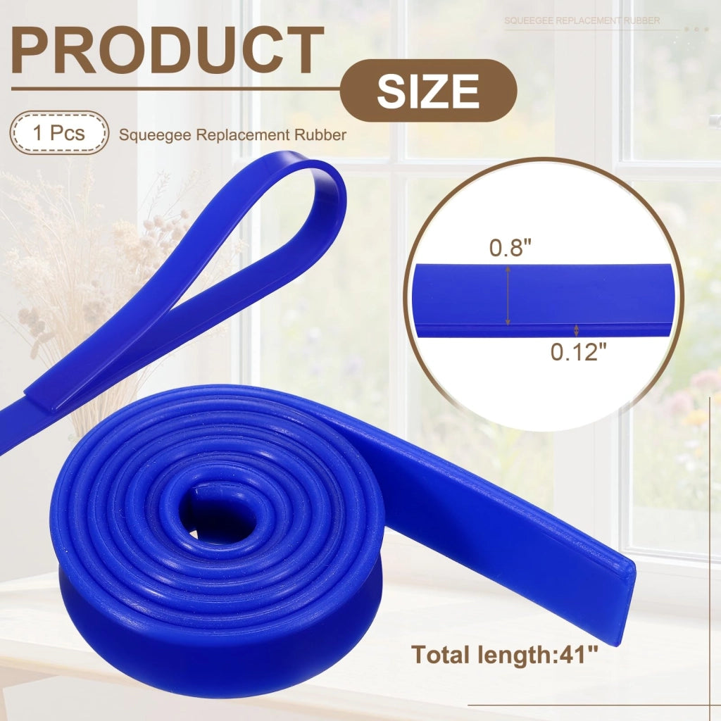 Panno in silicone di ricambio, 104 cm, blu scuro, per finestre e specchi