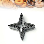 Set di 5 formine per biscotti, in acciaio inossidabile, dimensioni da 9,8 a 4 cm