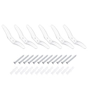 6 fermagli per corda di persiana, dimensioni 112x15 mm, trasparenti, in plastica