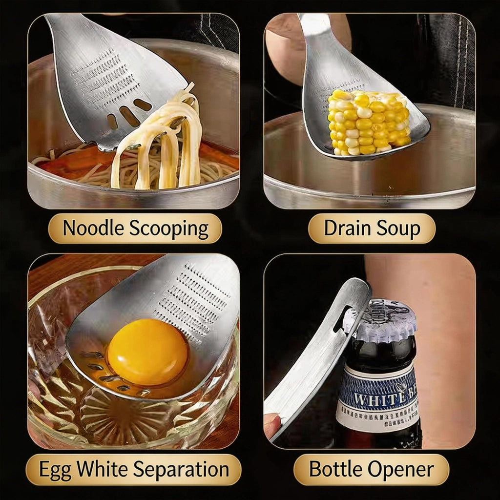 Accessori da cucina in acciaio inossidabile 5-in-1: pressa per aglio, tritatutto per patate