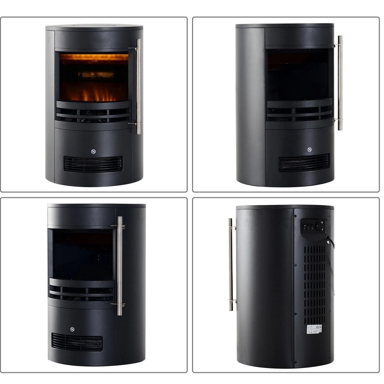 CAMINO ELETTRICO con termoventilatore 41x41x64,5 cm Nero