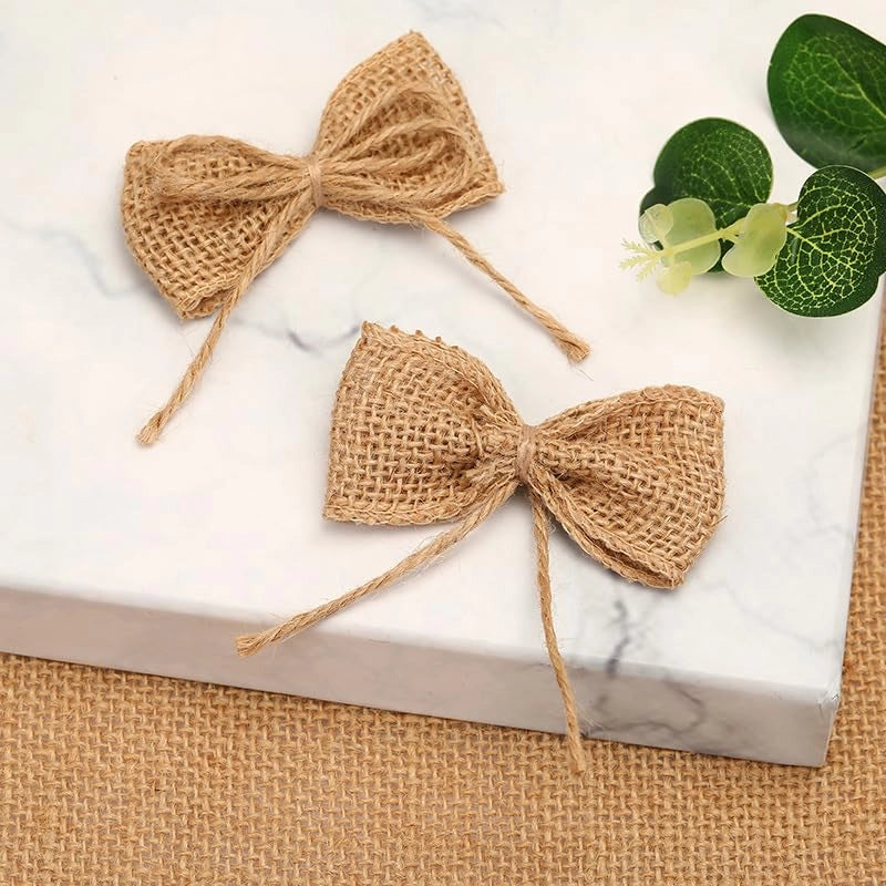 Sacchetti in juta, 10 pezzi, 4x6,5 cm, decorazioni rustiche fai-da-te