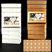 Scatole in cartoncino kraft con finestra trasparente, confezione da 20 pezzi, dimensioni 18x11x4 cm, colore bianco e marrone