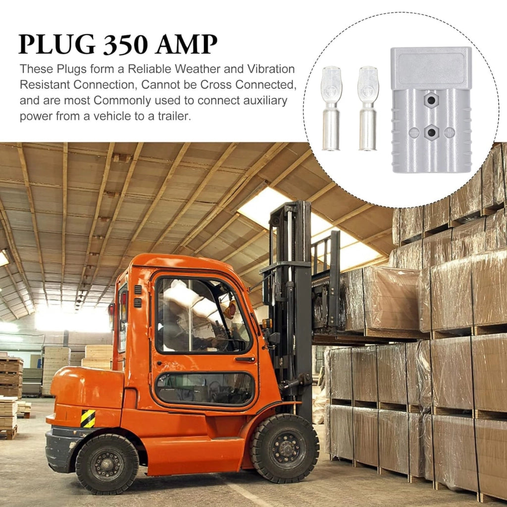 Connettore rapido per batterie da 350A, 600V, per carrelli elevatori, verricelli e rimorchi